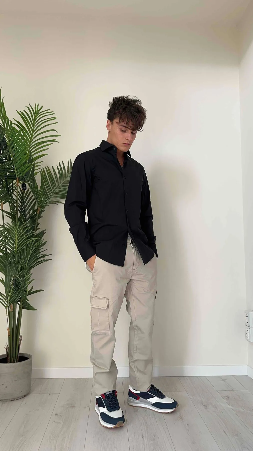 ALCOTT - CF2415UOX13 - CAMICIA POPELINE DI COTONE, COLLO FRANCESE, SLIM FIT
