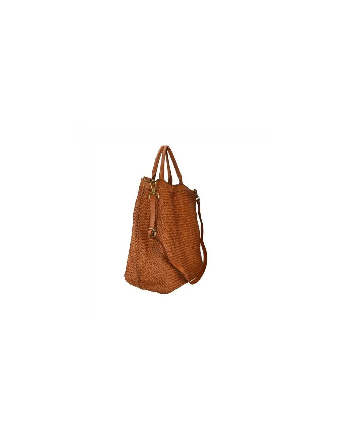 Borsa in pelle intrecciata stile vintage, made in Italy