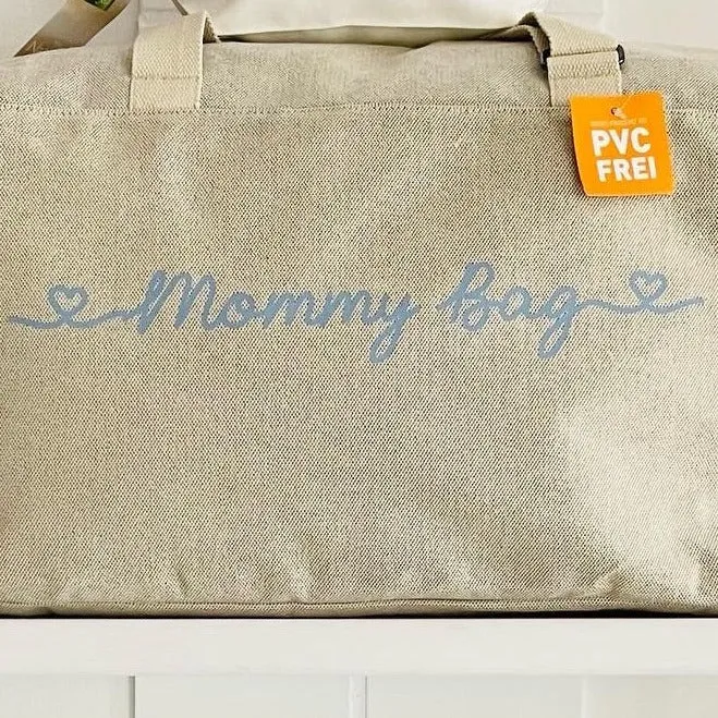 Borsone modello “Mommy” in polycotton grande e leggero stampa GLITTER