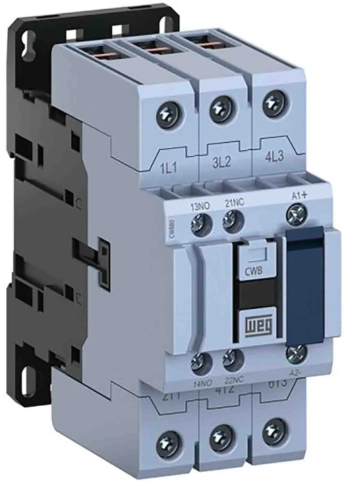 Contattore Reversibile WEG, 3 poli, 1 NO + 1 NC, 80 A, 37 kW, bobina 24 V