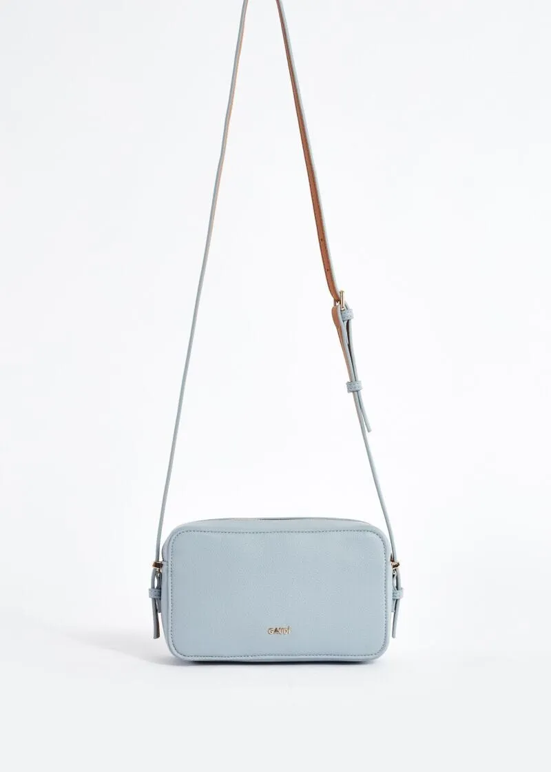 Crossbody in similpelle con logo