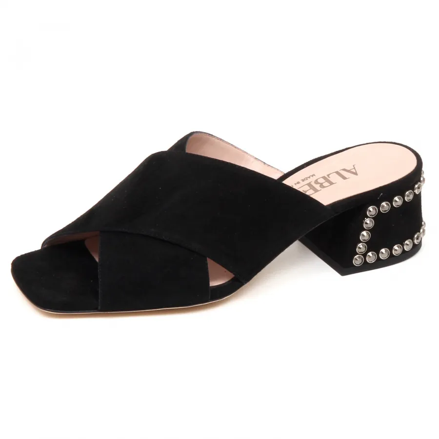F1814 sandalo donna black ALBERTO GOZZI scarpe suede shoe woman