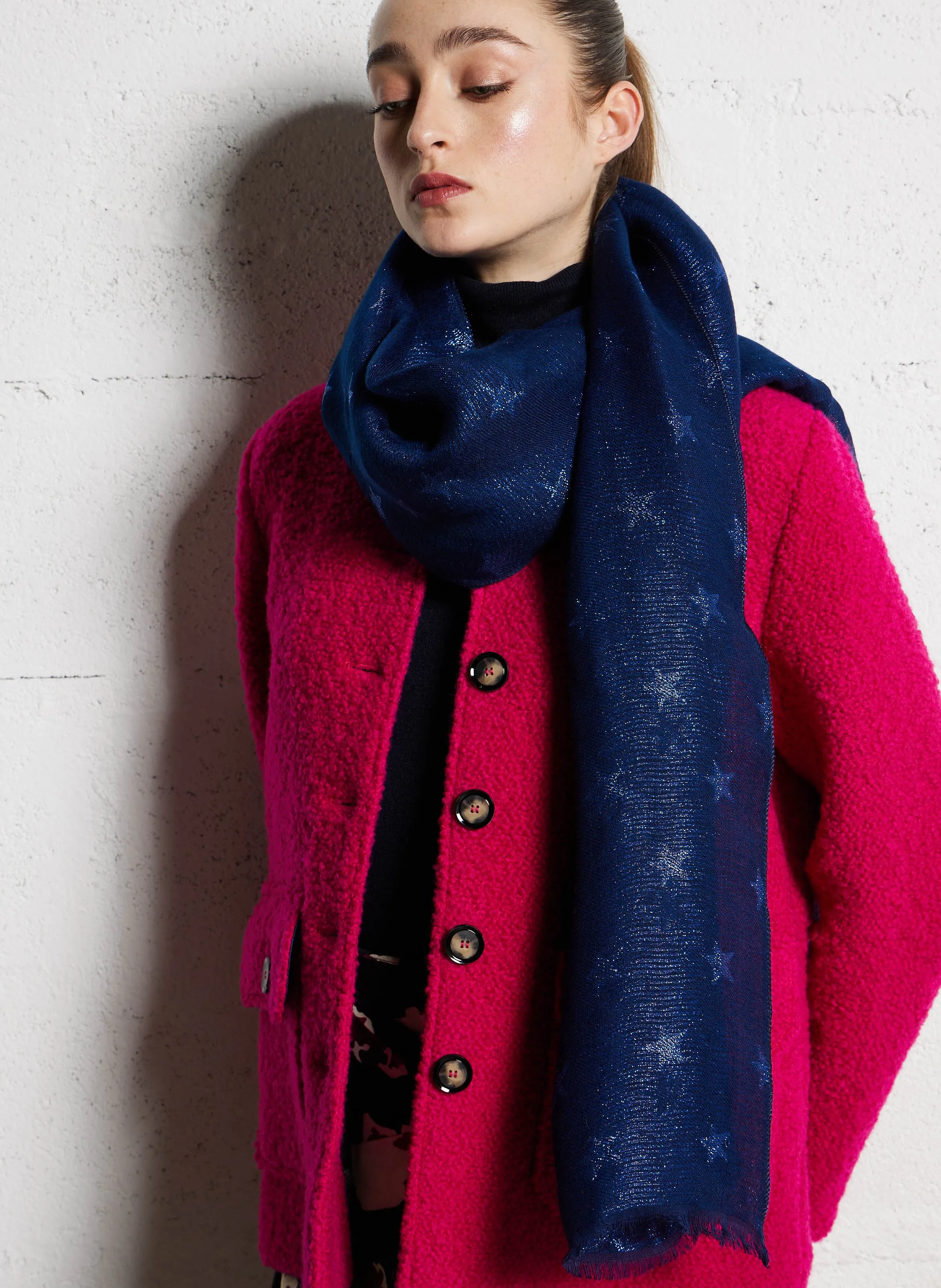  I CODE   Sciarpa metallizzata | Blu