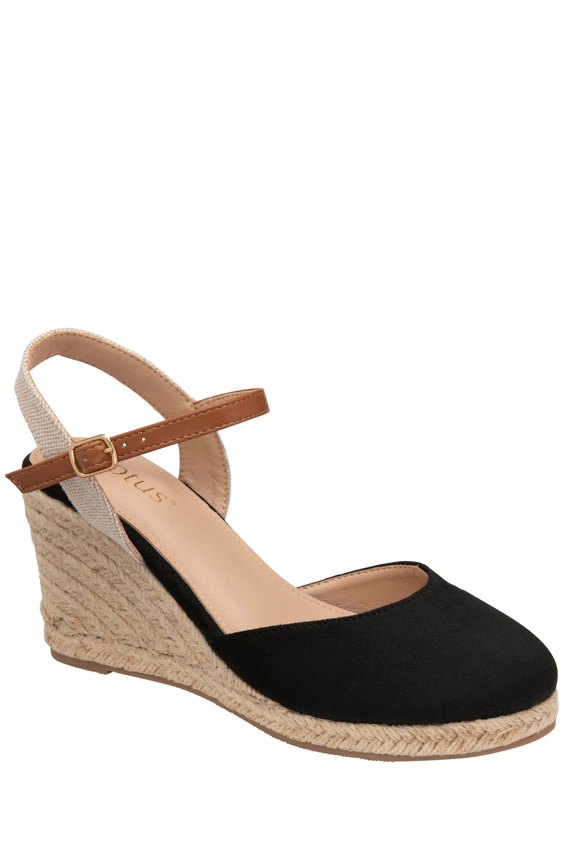 Lotus - Scarpe stile espadrillas con zeppa