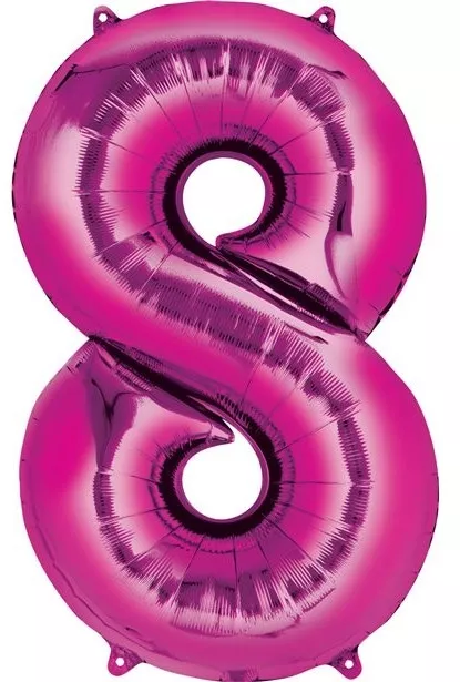 Palloncino foil rosa numero 8 41 cm