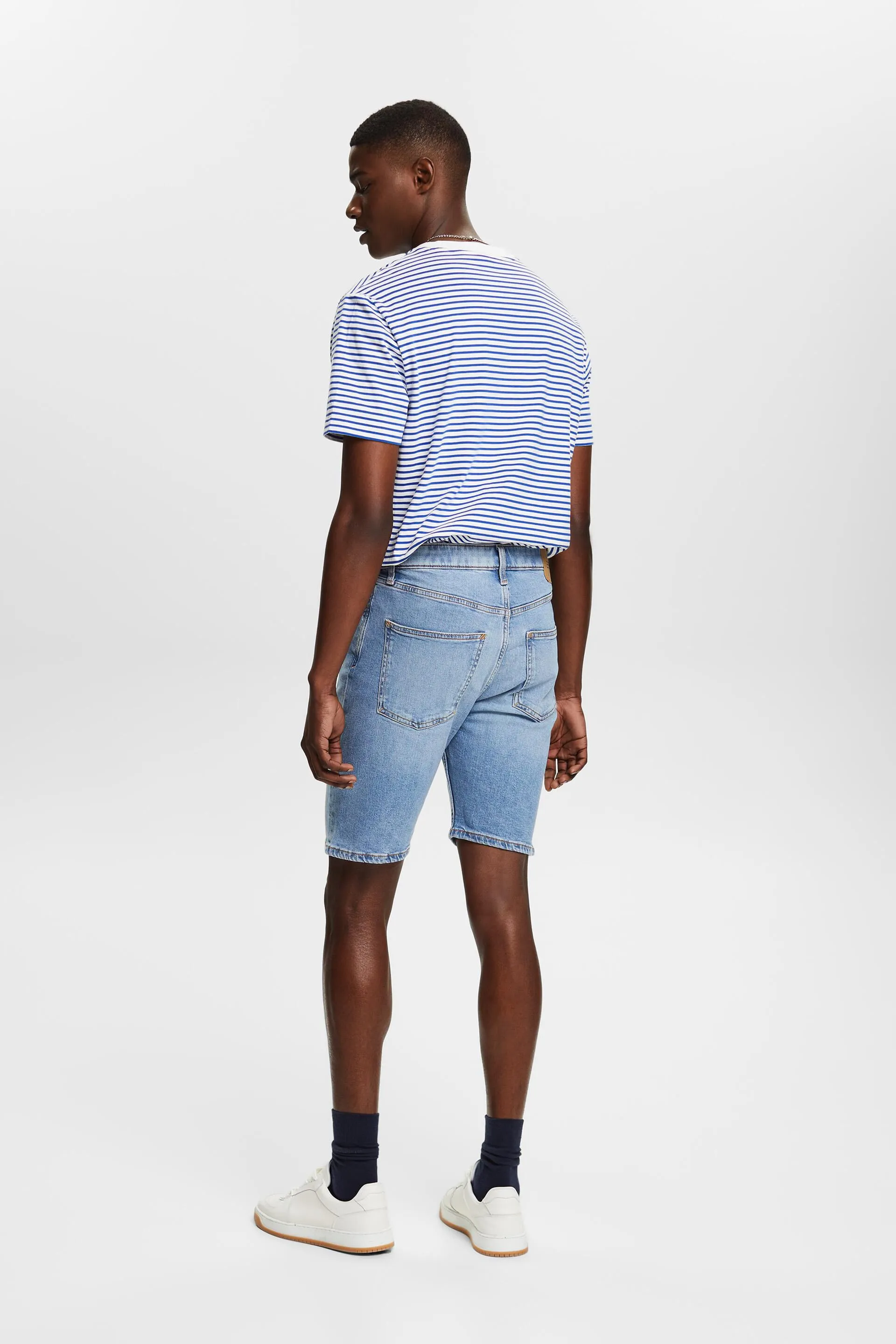 Shorts in denim dritti a vita media