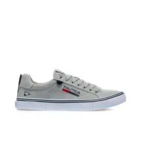 Sneakers grigie in tela con logo