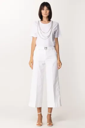 T-shirt con collana in strass Bianco